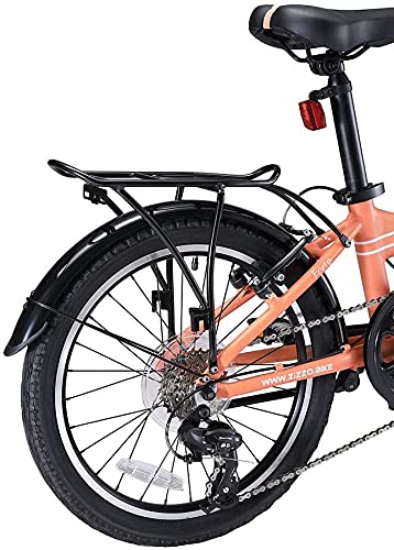 ZiZZO Forte Lightweight Aluminum Folding Bike (Coral)