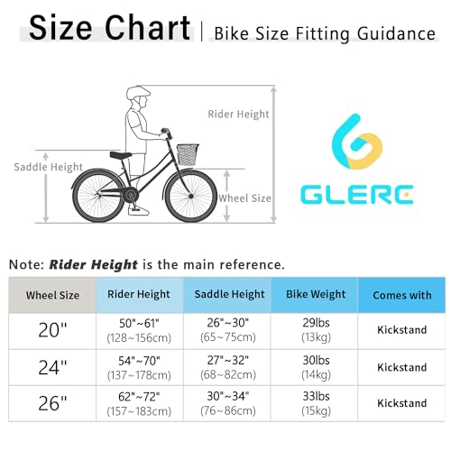 Glerc Girls Cruiser Bike – 24", 6-Speed Hybrid