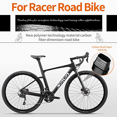 SAVA Carbon Gravel Bike, GRX400 20-Speed, 700CX40C Tires