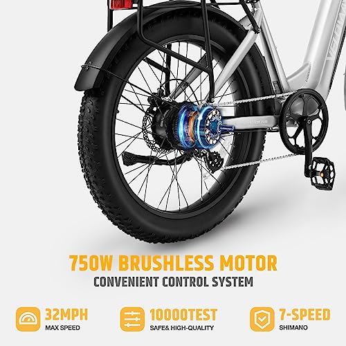 VELOWAVE 26" Fat Tire Electric Bike 750W