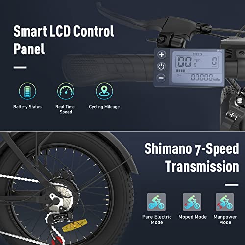 HITWAY Electric Bike: 20" Fat Tire E-Bike, 750W, 20MPH