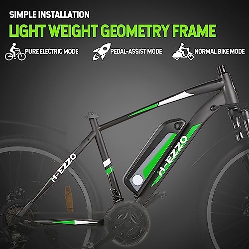 NAKTO Electric Mountain Bike - 26" Tires, 21-Speed