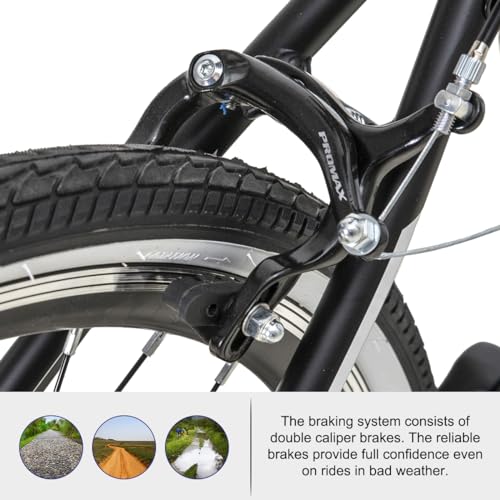 Hiland Hybrid Bike for City Commuting, Men and Women