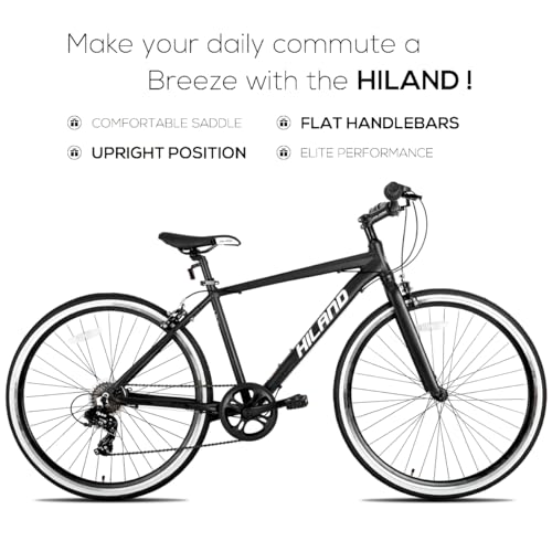 Hiland Hybrid Bike for City Commuting, Men and Women