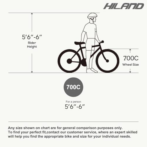 Hiland Hybrid Bike for City Commuting, Men and Women