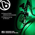 GoBrightz Green LED Bike Frame Light - 4 Modes