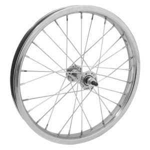 16x1.75 Front Bike Wheel, 28H, Steel, Silver Color