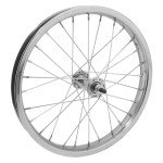 16x1.75 Front Bike Wheel, 28H, Steel, Silver Color