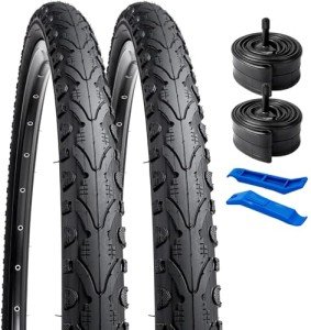 YUNSCM 26" Road Bike Tires with Tubes and Rim Strips