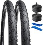 YUNSCM 26" Road Bike Tires with Tubes and Rim Strips