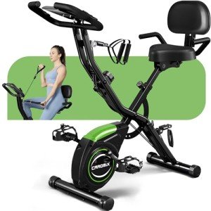 Caromix Folding Exercise Bike, 4-in-1 Magnetic Cycling