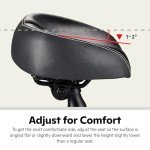 Schwinn Comfort Noseless Foam Bike Saddle, Black