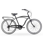 Beach Cruiser Bike: Men's 7-Speed Step-Through Hybrid