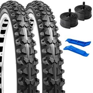 YUNSCM Bike Tires, Tubes & Rim Strips Set