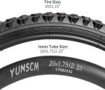 YUNSCM Bike Tires, Tubes & Rim Strips Set