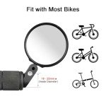 360-Degree Rotating Unbreakable Bike Mirrors for Safe Cycling (2 Sets)