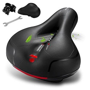 Comfortable Waterproof Wide Bicycle Saddle with Shock Absorption