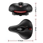 Comfortable Waterproof Wide Bicycle Saddle with Shock Absorption