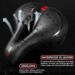 Comfortable Waterproof Wide Bicycle Saddle with Shock Absorption