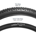 YUNSCM 26" Mountain Bike Tires and Tubes Set
