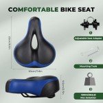 TONBUX Memory Foam Shock Absorbing Bike Seat (Blue)