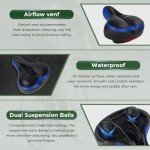 TONBUX Memory Foam Shock Absorbing Bike Seat (Blue)