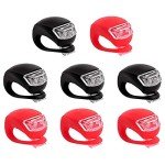 Bicycle Light Set: 8 Silicone LED Bike Lights
