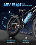 AMYET EB26 1000W Electric Bike, 48V 15Ah, 31mph