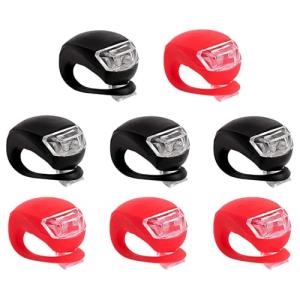 Bicycle Light Set: 8 Silicone LED Bike Lights