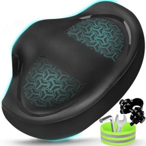 Twomaples 2024 Noseless Bike Seat Cushion - Wide & Comfortable for Men & Women
