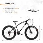 Outroad Fat Tire Mountain Bike - 26 Inch, 21 Speeds, Sand Trek Bike