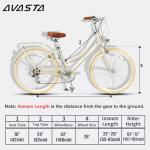 AVASTA Women's Hybrid Bike: Lightweight Step-Through City Commuter