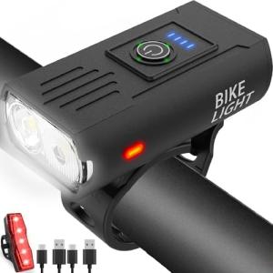 Ultra Bright USB Rechargeable Bike Light Set