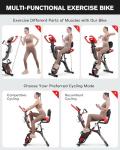 Pooboo Foldable Exercise Bike with Adjustable Resistance & Pulse Sensor