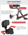 Pooboo Foldable Exercise Bike with Adjustable Resistance & Pulse Sensor