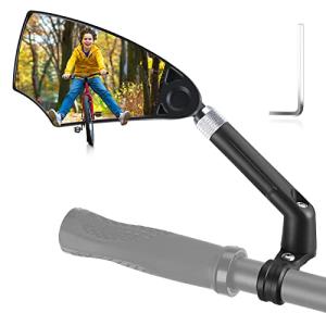 Anti-Glare Bike Mirror – Retractable Lens, 360° Adjustable