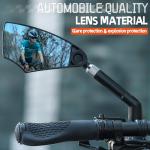 Anti-Glare Bike Mirror – Retractable Lens, 360° Adjustable