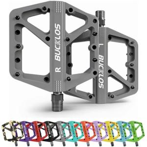 BUCKLOS Mountain Bike Flat Pedals - Large Platform