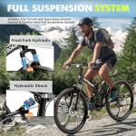 Max4out 26" Folding Mountain Bike, 21 Speed Full Suspension