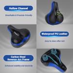 TONBUX Memory Foam Shock Absorbing Bike Seat (Blue)