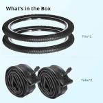 Mountain Bike Tires & Tubes Bundle, Puncture-Resistant, 20