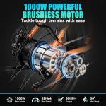 AMYET EB26 1000W Electric Bike, 48V 15Ah, 31mph