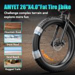 AMYET EB26 1000W Electric Bike, 48V 15Ah, 31mph