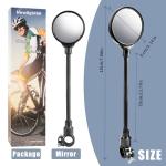 Adjustable Rear View Mirrors for Bikes, Black - 2PC