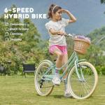 Glerc Girls Cruiser Bike – 24", 6-Speed Hybrid