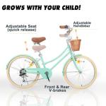 Glerc Girls Cruiser Bike – 24", 6-Speed Hybrid