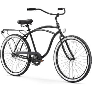 Sixthreezero Men's Beach Cruiser Bike - Single Speed, Matte Black