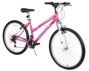 Dynacraft Women's Pink Mountain Bike with 18-Speed Shifters & Dual Brakes