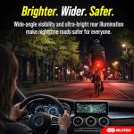 BLITZU LED Bike Lights & Bell Set for Night Riding