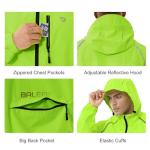BALEAF Men's Yellow Cycling Rain Jacket